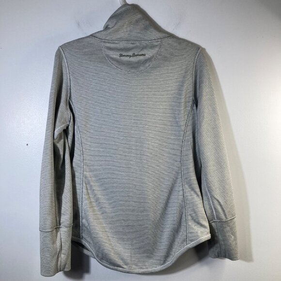 Womens Tommy Bahama Sun Fade Flipside Reversible Zip Jacket L Green White - Picture 5 of 10